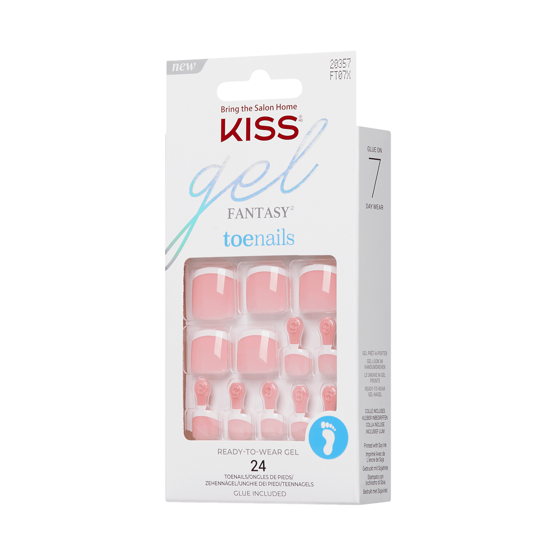 KISS Gel Fantasy Press On Glue Toenails - Chase It