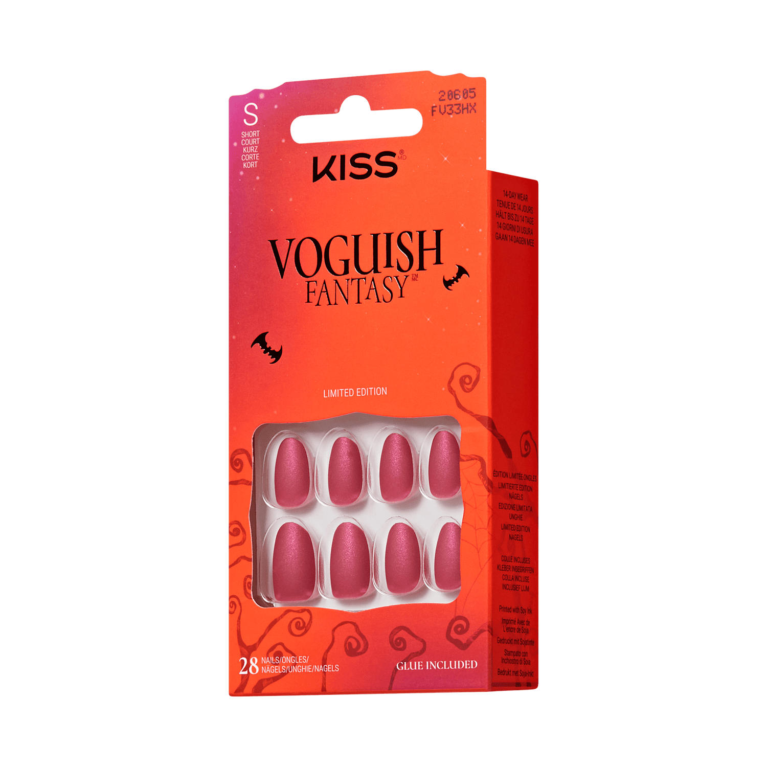 KISS Voguish Fantasy Halloween Press On Glue Nails - Ghostly Glow