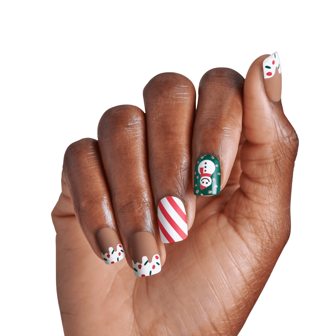 KISS Voguish Fantasy Holiday Press On Glue Nails - Snow Pops