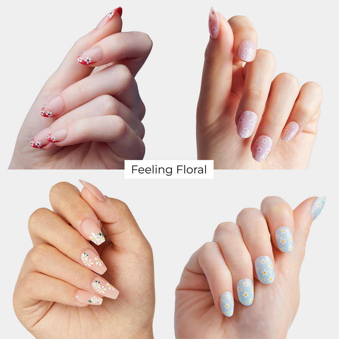 KISS Press On Glue Nails Bundle - Feeling Floral