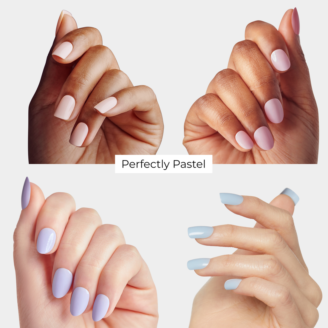 KISS Press On Glue Nails Bundle - Perfectly Pastel