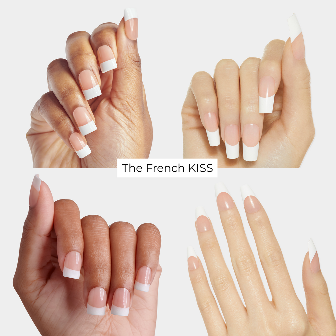 KISS Press On Glue Nails Bundle - The French KISS