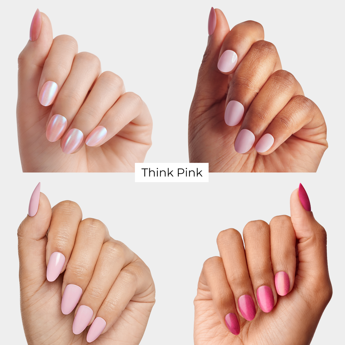 KISS Press On Glue Nails Bundle - Think Pink